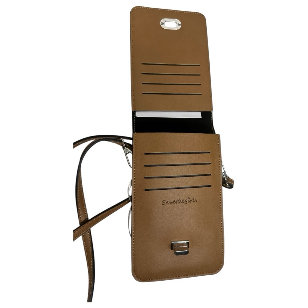 Save the Girls Tan Touchscreen Phone RFID Crossbody Purse - Picture 5 of 8